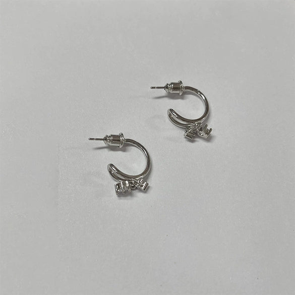Wholesale Earrings Copper Geometric Zircon Flowers