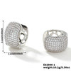 Wholesale Earrings Copper Geometric Zircon Inlaid Retro Light Luxury Minimalist Style