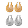 Wholesale Earrings Copper Glass Ushape Geometric Electroplating Design