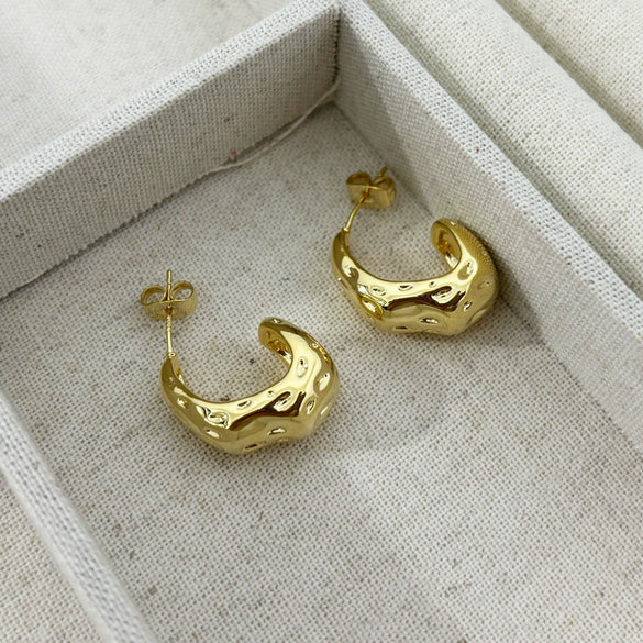 Wholesale Earrings Copper Gold Plated Geometric Irregular Love Style