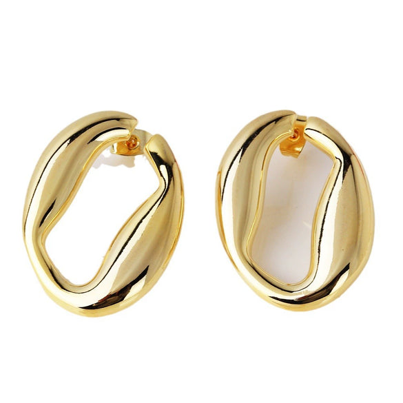 Wholesale Earrings Copper Gold Plated Geometric Irregular Love Style