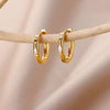 Wholesale Earrings Copper Gold Plated Inlaid With Artificial And Semiprecious Stones Electroplating Versatile Style