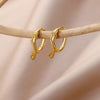 Wholesale Earrings Copper Gold Plated Inlaid With Artificial And Semiprecious Stones Electroplating Versatile Style