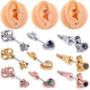 Wholesale Earrings Copper Gold Rose Gold Silver Electroplated With Arrow Heart Geometric Letter Number Text Patterns