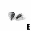 Wholesale Earrings Copper Heart Shape Electroplated Inlaid Zircon For Women