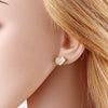 Wholesale Earrings Copper Heart Shape Electroplated Inlaid Zircon For Women