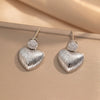 Wholesale Earrings Copper Heart Shape Electroplating Minimalist Style For Women