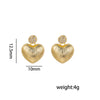 Wholesale Earrings Copper Heart Shape Electroplating Minimalist Style For Women