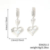 Wholesale Earrings Copper Heart Wings Shape