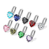 Wholesale Earrings Copper Heartshaped Geometric Inlaid Zircon Electroplated Jewelry For Girls