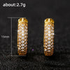 Wholesale Earrings Copper Hiphop Style Geometric Full Inlaid Zircon