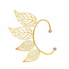 Wholesale Earrings Copper Hollow Leaves Style Electroplating For Women