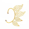 Wholesale Earrings Copper Hollow Leaves Style Electroplating For Women