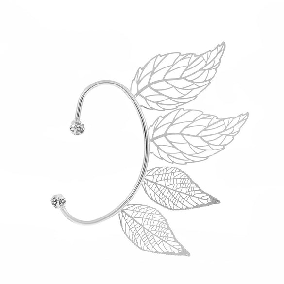 Wholesale Earrings Copper Hollow Leaves Style Electroplating For Women