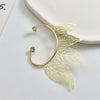 Wholesale Earrings Copper Hollow Leaves Style Electroplating For Women