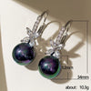 Wholesale Earrings Copper Imitation Pearl Flower Micro Set Zircon