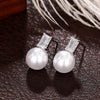 Wholesale Earrings Copper Imitation Pearl Geometric Minimalist Style