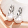 Wholesale Earrings Copper Imitation Pearl Geometric Retro Elegant Electroplated