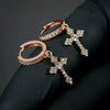 Wholesale Earrings Copper Inlaid With Zircon Geometric Styling For Women