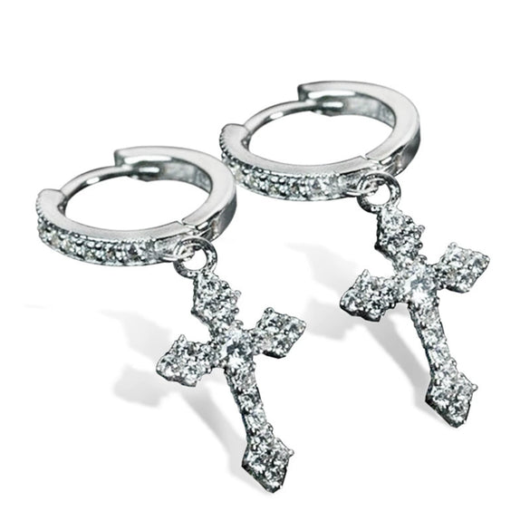 Wholesale Earrings Copper Inlaid With Zircon Geometric Styling For Women