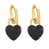 Wholesale Earrings Copper Inlaid With Zircon Heartshaped For Women