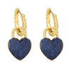 Wholesale Earrings Copper Inlaid With Zircon Heartshaped For Women