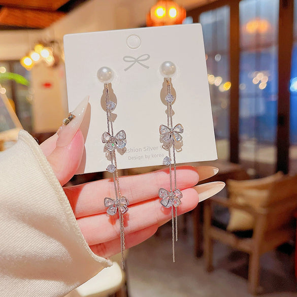 Wholesale Earrings Copper Inlaid Zircon Butterfly Animals Style For Women