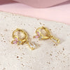 Wholesale Earrings Copper Inlaid Zircon Butterfly Tassel Light Luxury Sweet Design