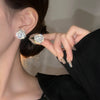 Wholesale Earrings Copper Inlaid Zircon Flower Design For Women