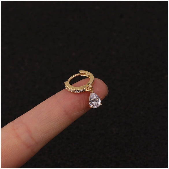 Wholesale Earrings Copper Inlaid Zircon Flowers Fashion