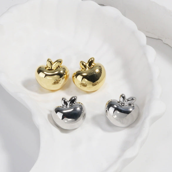 Wholesale Earrings Copper 18K Gold Plated Fruit Design For Girls