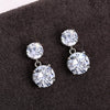Wholesale Earrings Copper Light Luxury Geometric Round Fourclaw Style For Women