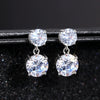 Wholesale Earrings Copper Light Luxury Geometric Round Fourclaw Style For Women