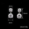 Wholesale Earrings Copper Light Luxury Geometric Round Fourclaw Style For Women