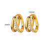 Wholesale Earrings Copper Light Luxury Style With Diamond Setting Geometric Butterfly Star Heart Shape Bow Design