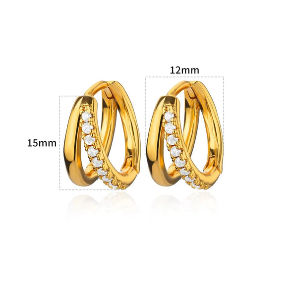 Wholesale Earrings Copper Light Luxury Style With Diamond Setting Geometric Butterfly Star Heart Shape Bow Design
