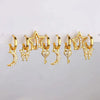 Wholesale Earrings Copper Light Luxury Style With Diamond Setting Geometric Butterfly Star Heart Shape Bow Design
