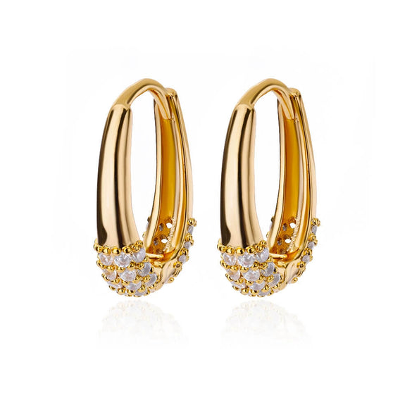 Wholesale Earrings Copper Light Luxury Style With Diamond Setting Geometric Butterfly Star Heart Shape Bow Design