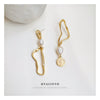 Wholesale Earrings Copper Material Geometric Style Real Gold Plated For Women
