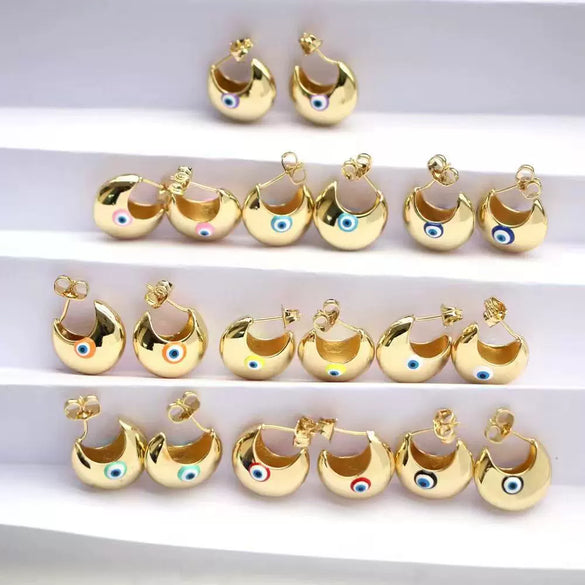 Wholesale Earrings Copper Metallic Geometric Oil Drop Cartoon Characters Electroplating For Women