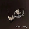 Wholesale Earrings Copper Multi Layer Line Design Geometric Style Inlaid Zirconia