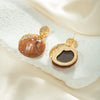 Wholesale Earrings Copper Natural Stone Gold Inlaid Zircon Geometric Fashion Design