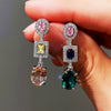 Wholesale Earrings Copper Oval Zircon Geometric Style For Women