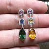 Wholesale Earrings Copper Oval Zircon Geometric Style For Women