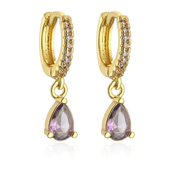 Wholesale Earrings Copper Plated 18K Gold Geometric Style