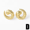 Wholesale Earrings Copper Plated 18K Gold Love Heart Shell Shape Simple Style Electroplating
