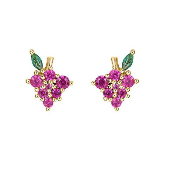 Wholesale Earrings Copper Plated Real Gold Zirconia Animal Zodiac Style