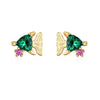 Wholesale Earrings Copper Plated Real Gold Zirconia Animal Zodiac Style