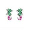 Wholesale Earrings Copper Plated Real Gold Zirconia Animal Zodiac Style