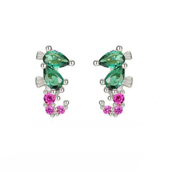 Wholesale Earrings Copper Plated Real Gold Zirconia Animal Zodiac Style